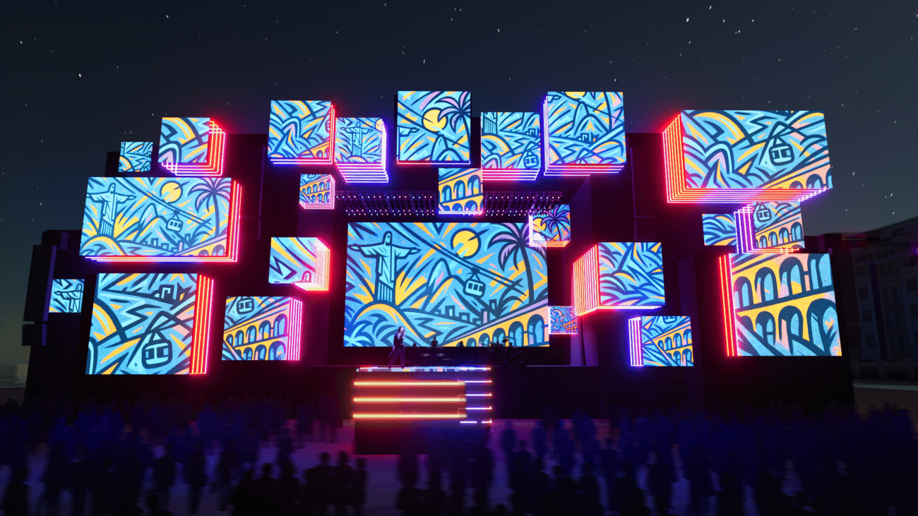 Palco Rio, localizado em Frente ao Hotel Copacabana Palace