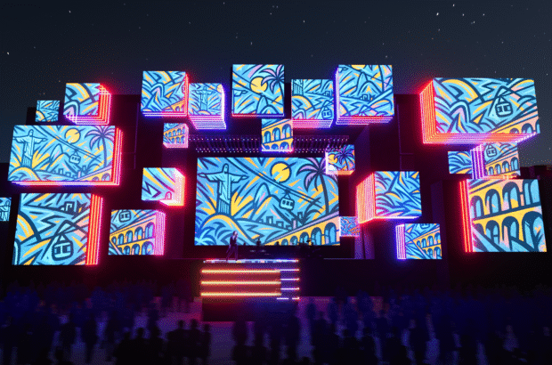 Palco Rio, localizado em Frente ao Hotel Copacabana Palace